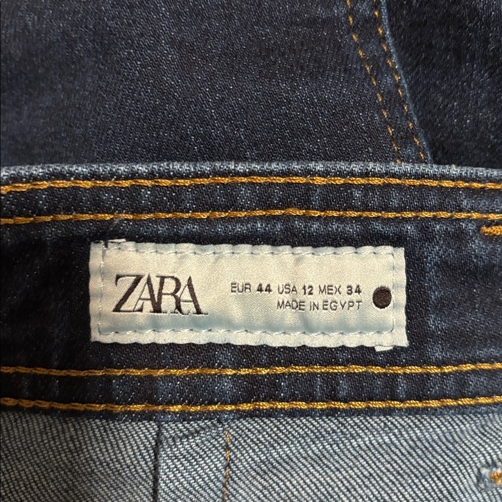 Zara Dark Blue Flare Jeans - Picture 3 of 3